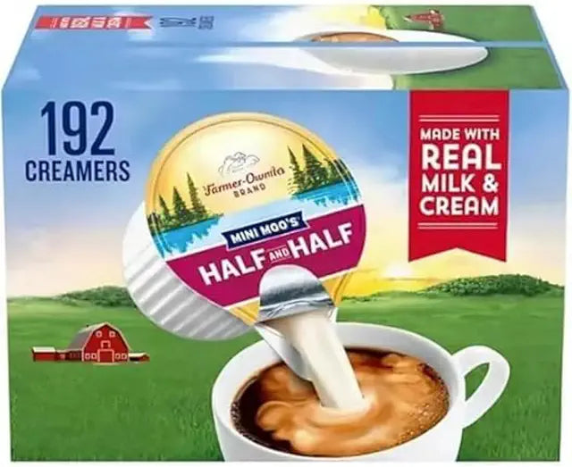 Coffee Creamer Singles Mini Moo’s Half & Half Creamer Singles, (192 Count)