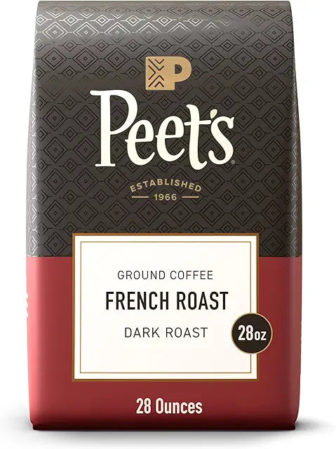 Peet's Coffee, Dark Roast Ground Coffee, 100% Arabica Coffee - French Roast 28 Ounce Bag