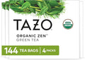 TAZO Organic Zen Green Tea, Green Tea Zen for Health and Wellness, 144 Total Tea Bags (36ct - Pack of 4)