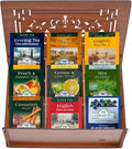 Ahmad Tea Bags Sampler Assortment in Wooden Gift Box Organizer Variety Pack (60 Count) 30 Flavors of Tea